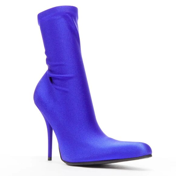 Balenciaga Denma Shiny Sock Booties 'Royal Blue' - Picture 1 of 4